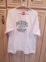 NFL For Her G. B. Packers NFC North Div. White T-Shirt, 1X (49)