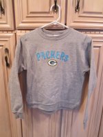 NFL for Her Ladies' Gray Green Bay Packers Sweatshirt, XS (1)