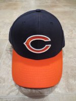 NFL Chicago Bears Baseball Cap Hat, Navy Blue & Orange (193)