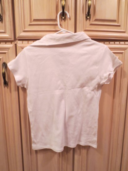 (image for) NEW NFL For Her Ladies' G. B. Packers White Polo T-Shirt, M (30) - Click Image to Close