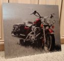 Wall Art, Harley Davidson Motorcycle, 20" x 24" Metal Panel