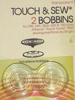 (image for) Bobbins, Singer Touch 'N Sew, Plastic, 6 Bobbins, Item 163131