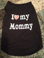 (image for) NEW VERY SMALL DOG CAT PET I LOVE MY MOMMY SHIRT