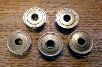 (image for) Bobbins, Rotary, Metal, Original, 5 Bobbins, Item 744