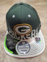 NFL Green Bay Packers Baseball Hat, Green Sideline L/XL (53)