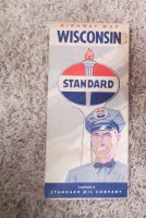 (image for) VINTAGE WISCONSIN HIGHWAY MAP STANDARD OIL COMPANY