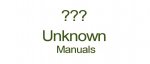 (image for) Unknown Makes, Original Service Manuals, Models Listed