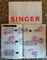 (image for) Singer Advertising for Threading a Machine, 2 Copies