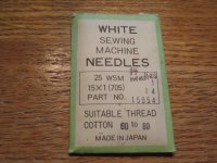 (image for) White, 705, 15X1, 25 WSM, #14, Part 15054, Item N104, 14 Needles