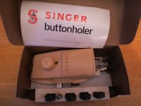 (image for) Buttonholer, Slant Shank, Singer, with 4 Templates and Screw