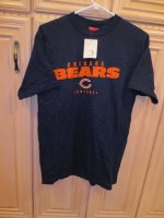 (image for) NFL Chicago Bears Football Navy Blue T-Shirt, Pre-Shrunk (152)