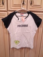 (image for) NFL Green Bay Packers Black & White T-Shirt, 100% Cotton XL (42)