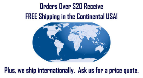 Worldwide Shipping!  Free Shipping on Orders Over $20 in US48!